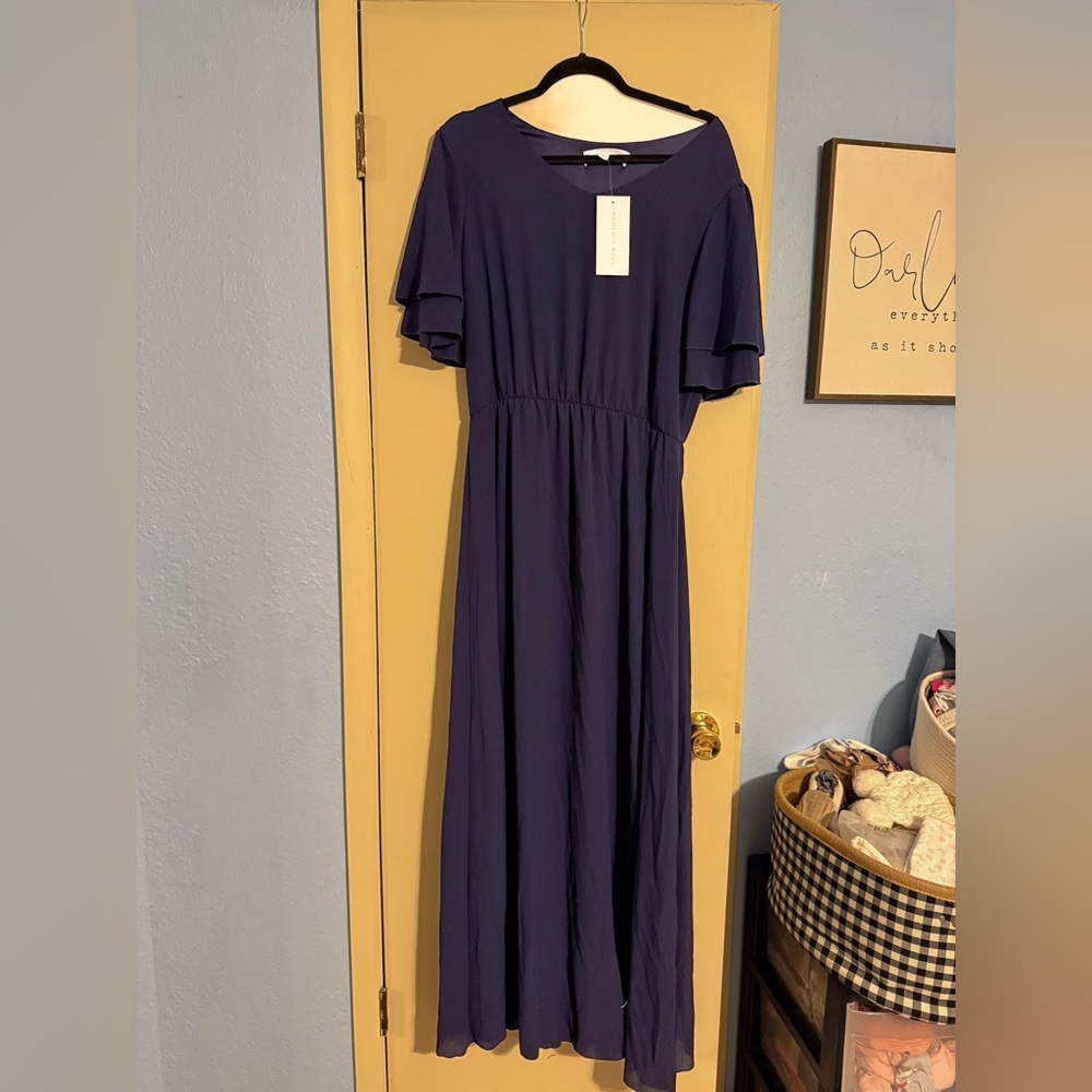 Moments Made, Navy Blue, size Large bridesmaids dress